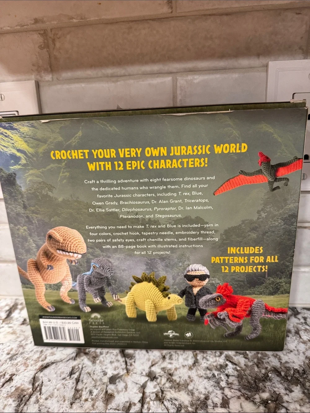 Jurassic World Crochet Kit — Beige/Brown Reptile Plush Crochet Set